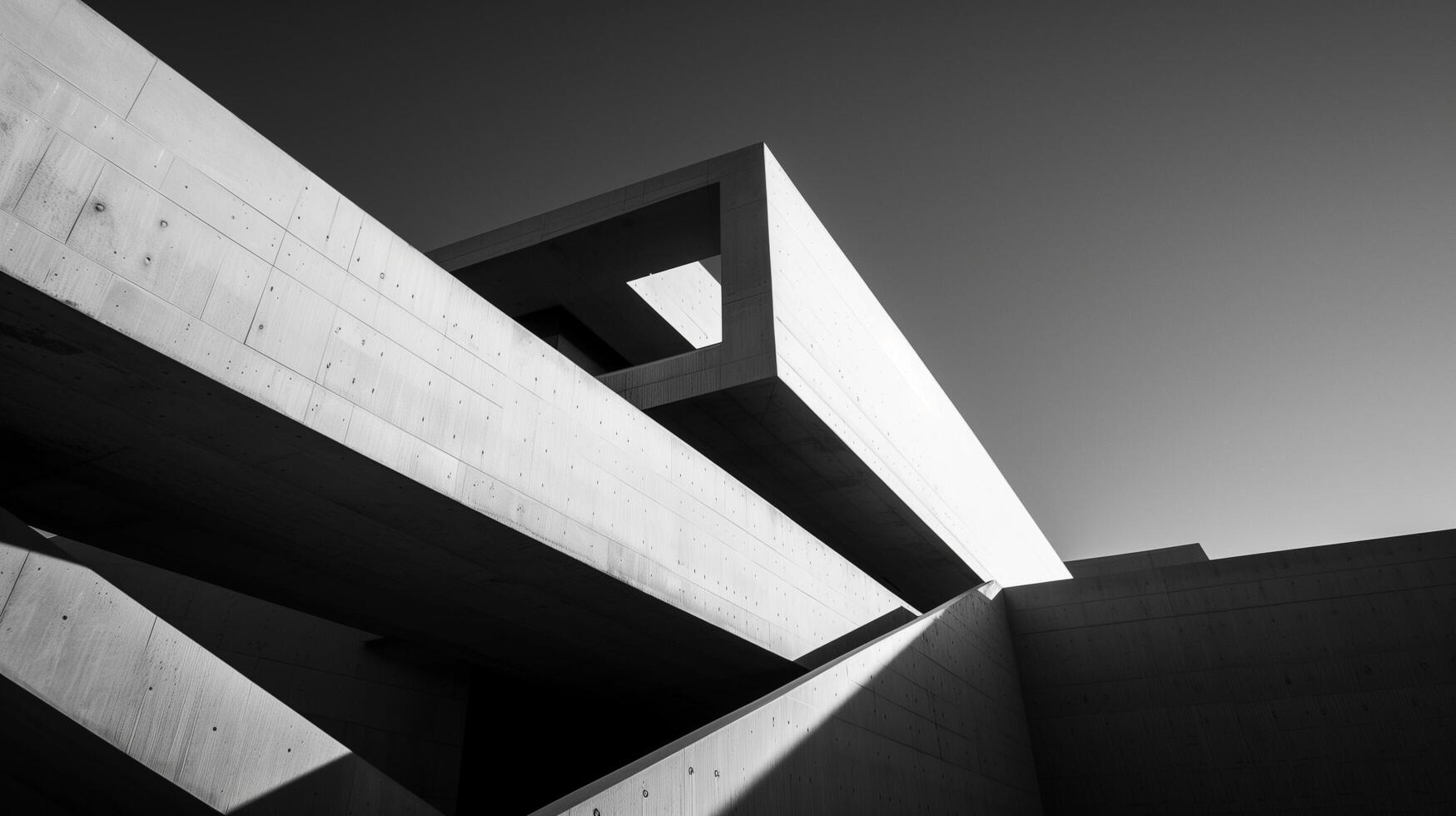 asymmetrical composition of modern architecture photo