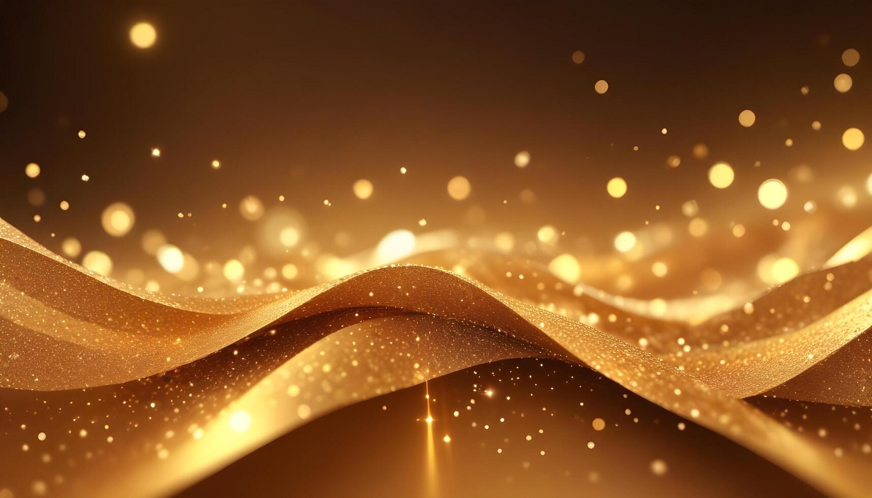 3D wave curve abstract background with lights and bokeh, wallpaper photo