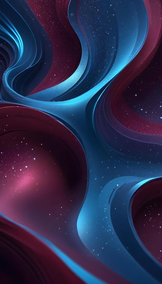 3D wave curve abstract background with lights and bokeh, wallpaper photo