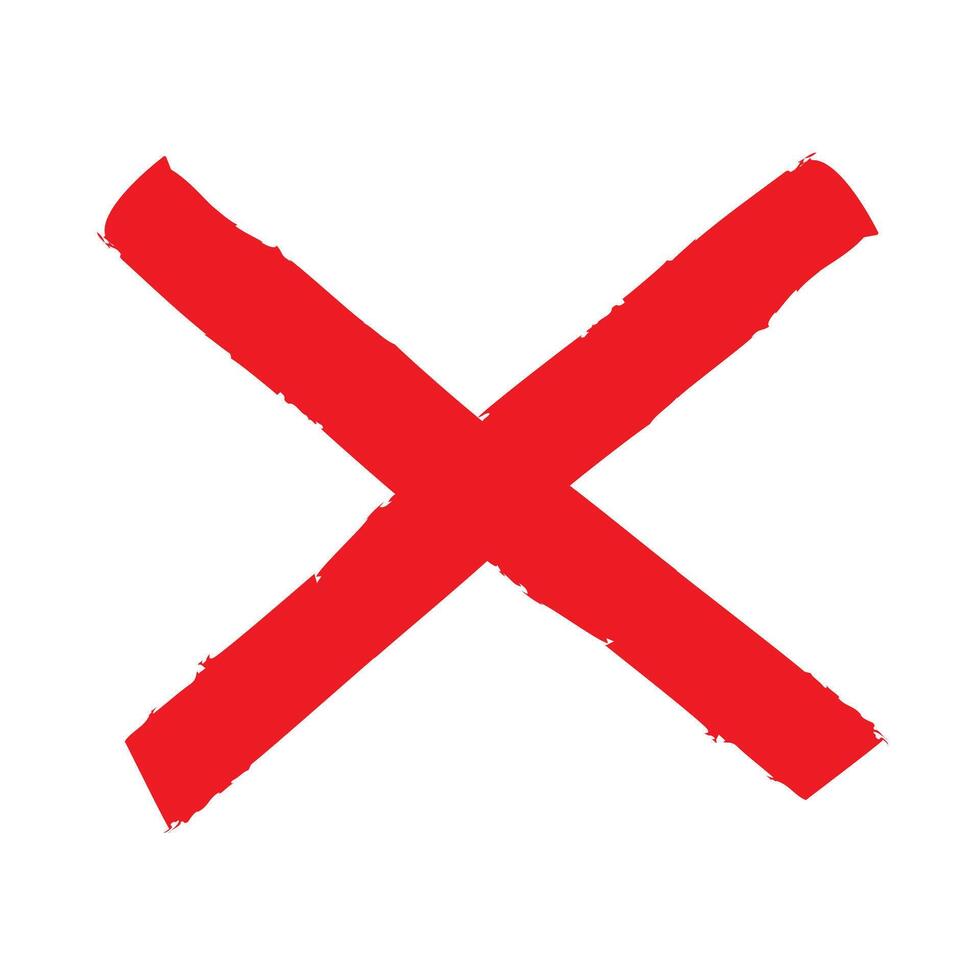 Red cross x icon. no wrong symbol. delete or false vote sign. Red X on white background. 46746720 Vector Art at Vecteezy