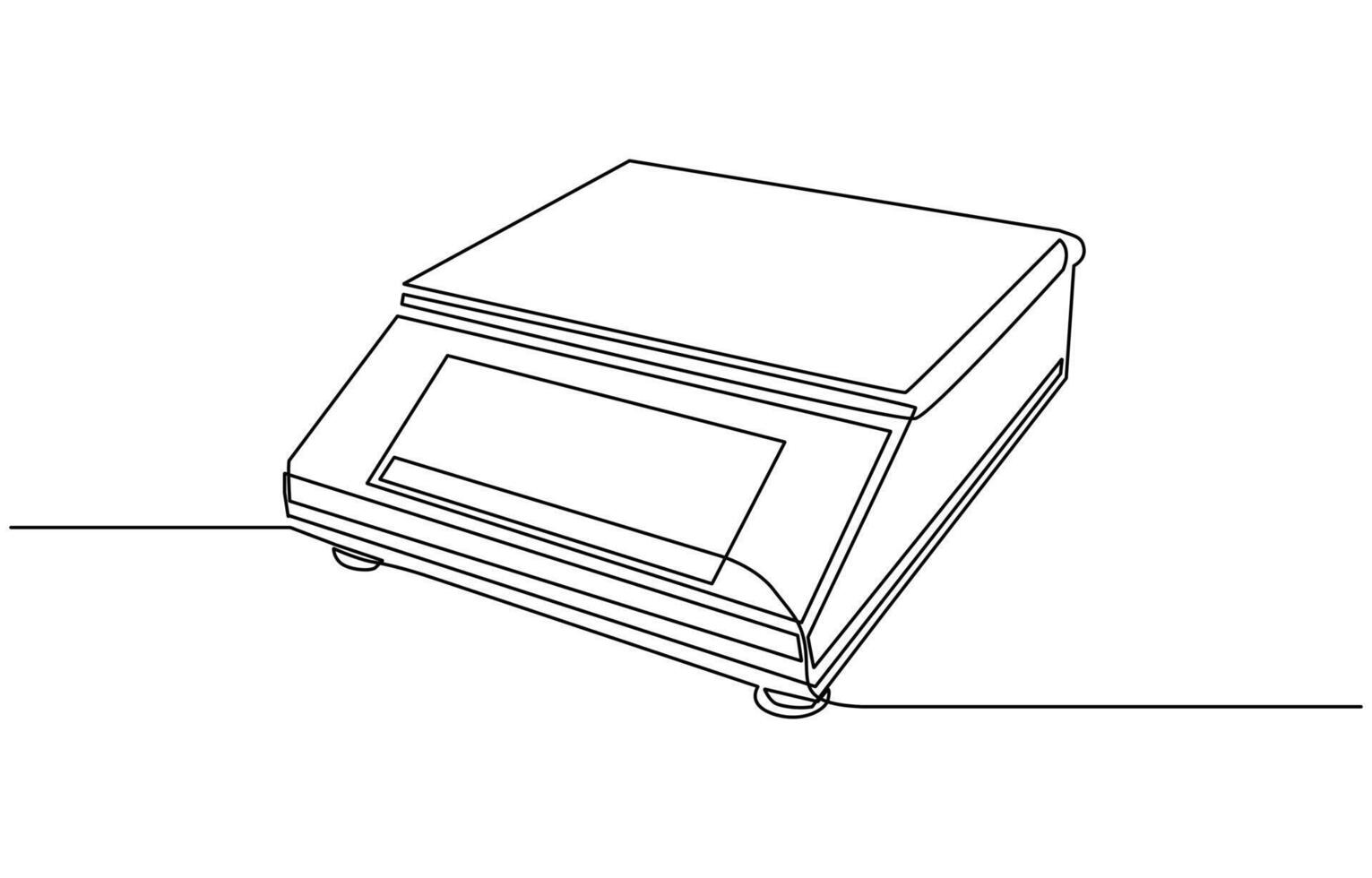 Continuous line drawing classic kitchen scale concept, Continuous Line Drawing Of Law Balance And Scale Of Justice, vector