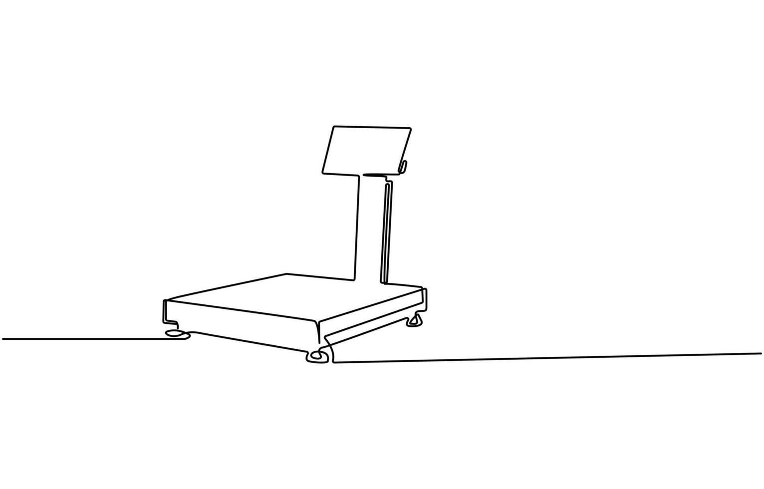 Continuous line drawing classic kitchen scale concept, Continuous Line Drawing Of Law Balance And Scale Of Justice, vector