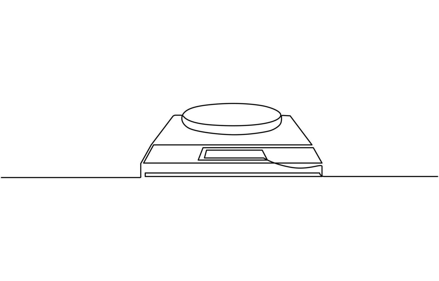 Continuous line drawing classic kitchen scale concept, Continuous Line Drawing Of Law Balance And Scale Of Justice, vector