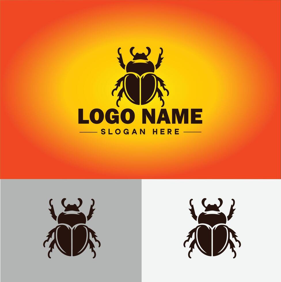 June bug bee logo icon for business brand app icon June bug Insect bee logo template vector