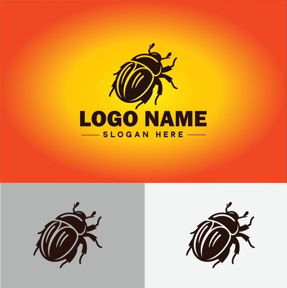 June bug bee logo icon for business brand app icon June bug Insect bee logo template vector
