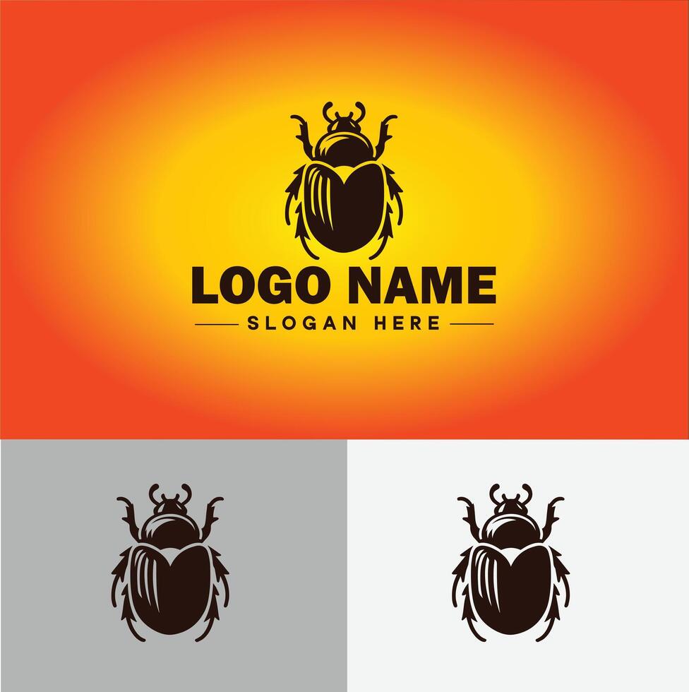 June bug bee logo icon for business brand app icon June bug Insect bee logo template vector