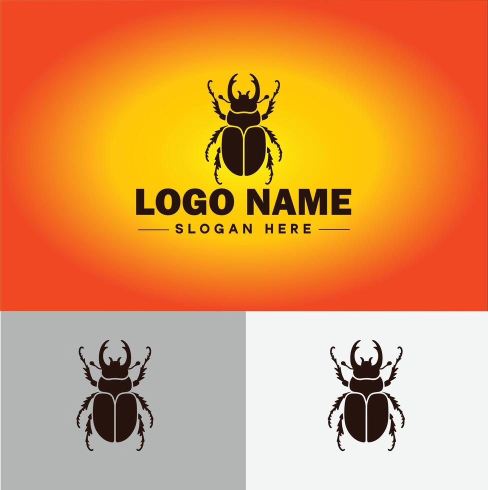 June bug bee logo icon for business brand app icon June bug Insect bee logo template vector