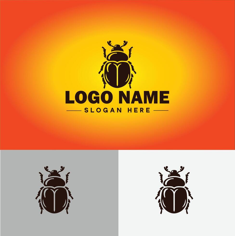 June bug bee logo icon for business brand app icon June bug Insect bee logo template vector