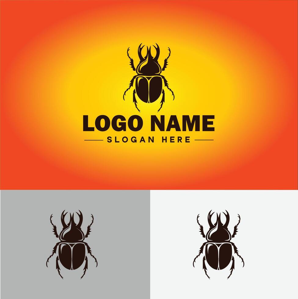 June bug bee logo icon for business brand app icon June bug Insect bee logo template vector
