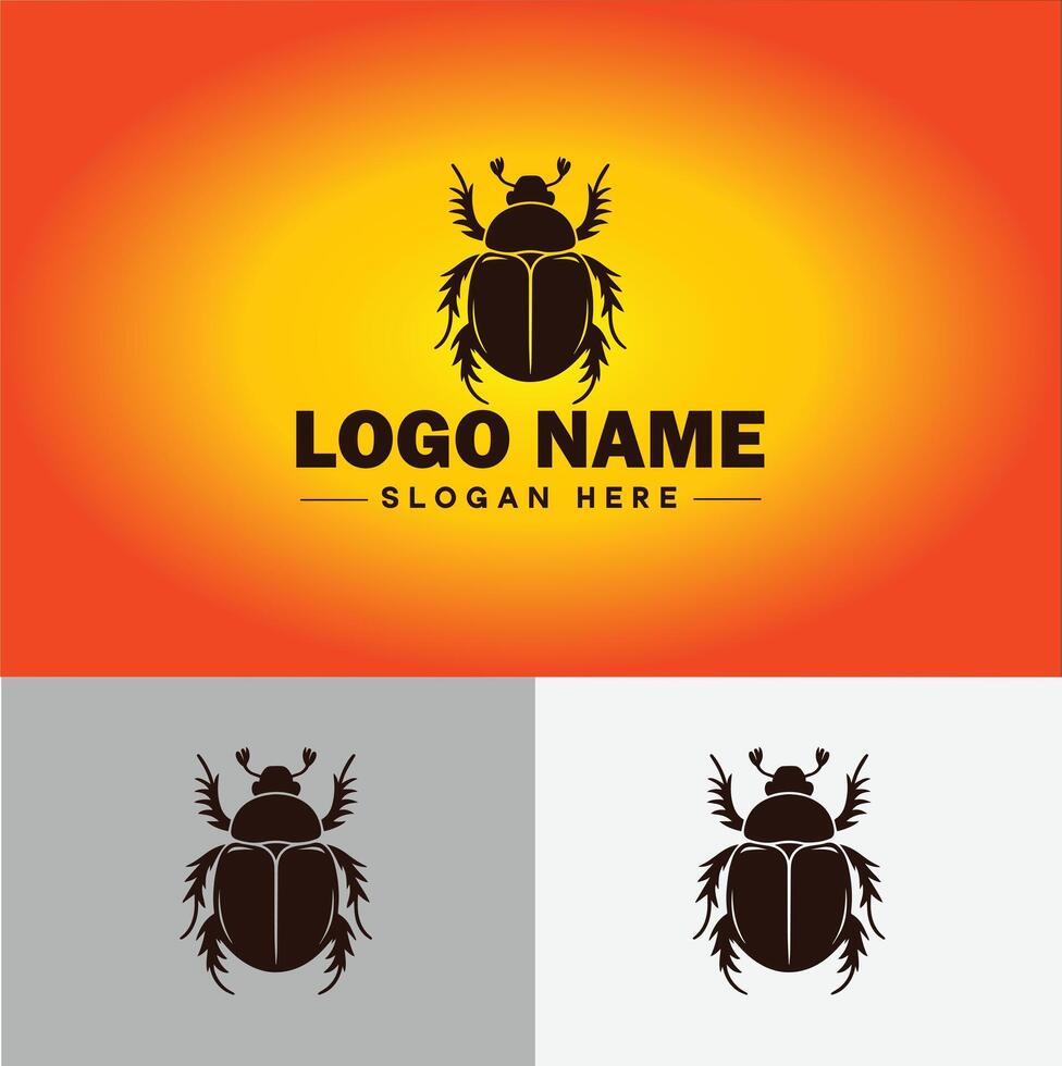 June bug bee logo icon for business brand app icon June bug Insect bee logo template vector