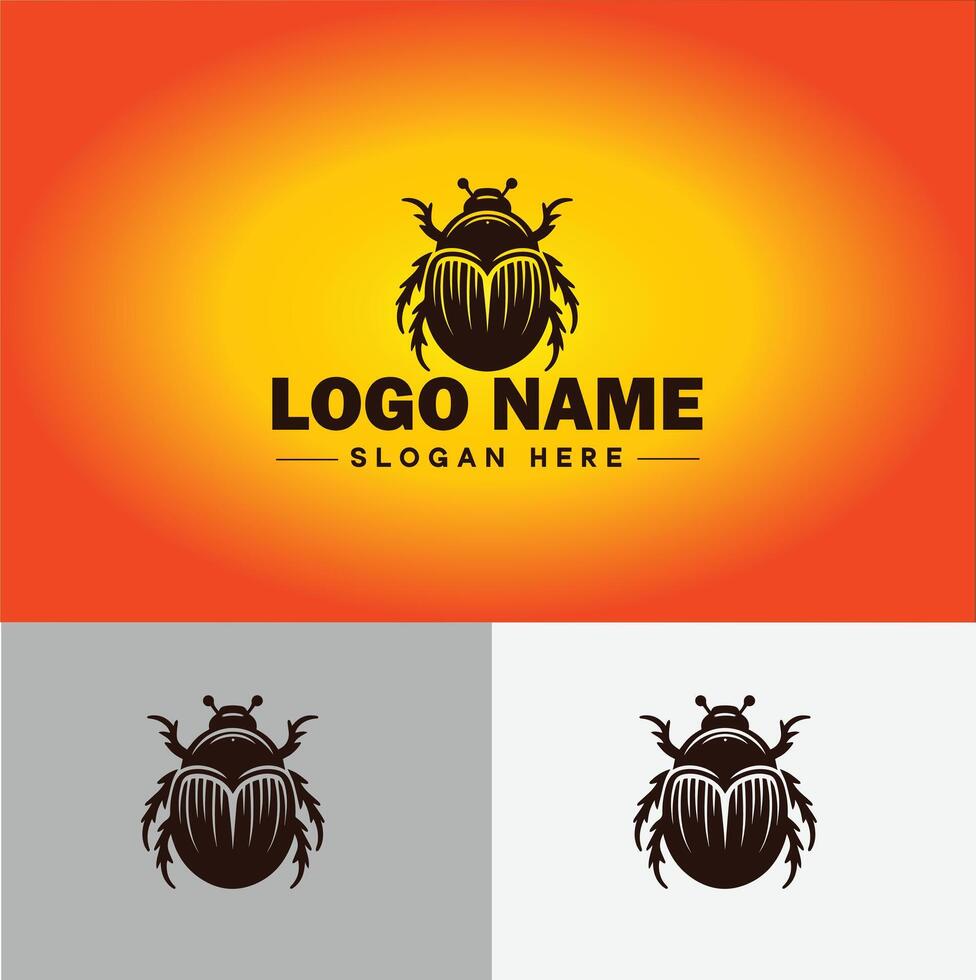 June bug bee logo icon for business brand app icon June bug Insect bee logo template vector
