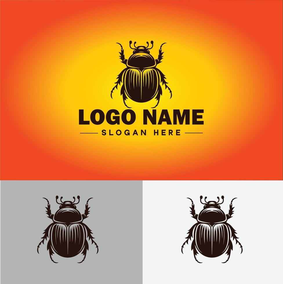 June bug bee logo icon for business brand app icon June bug Insect bee logo template vector