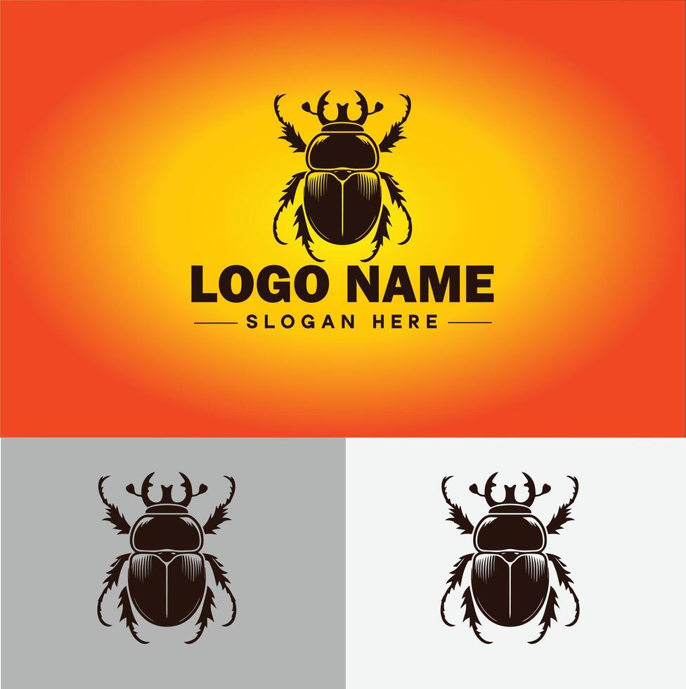 June bug bee logo icon for business brand app icon June bug Insect bee logo template vector