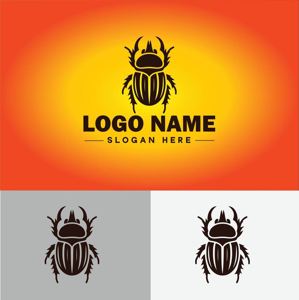 June bug bee logo icon for business brand app icon June bug Insect bee logo template vector
