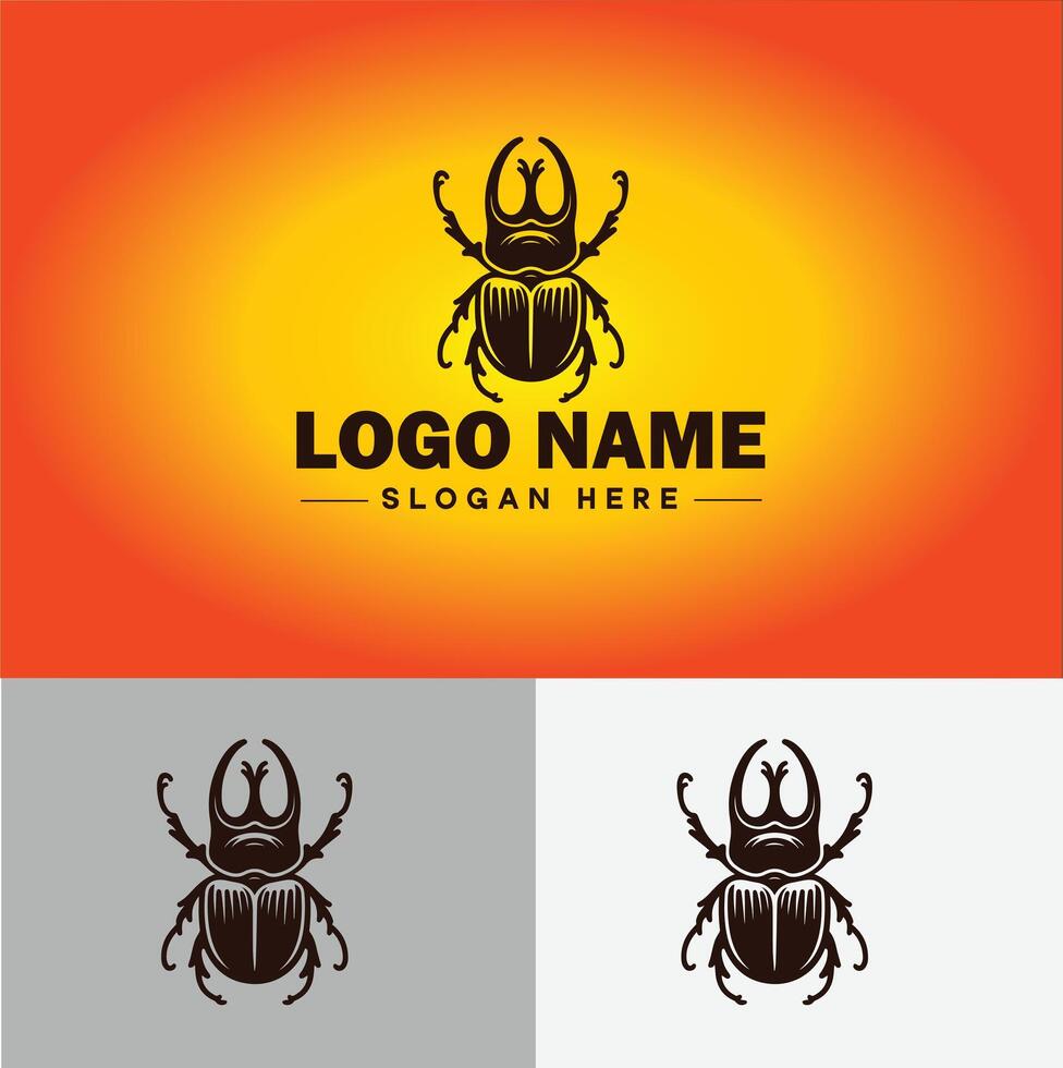 June bug bee logo icon for business brand app icon June bug Insect bee logo template vector