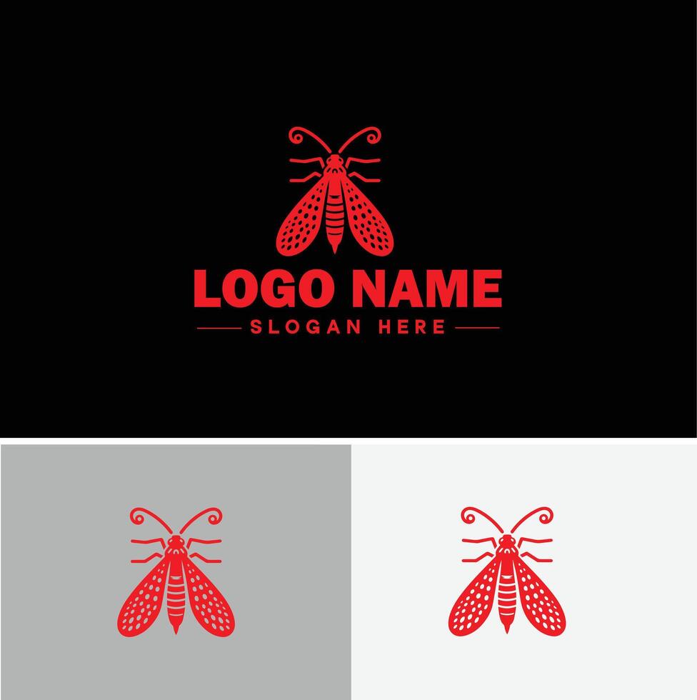 Lanternfly logo icon for business brand app icon Lanternfly Insect bee logo template vector