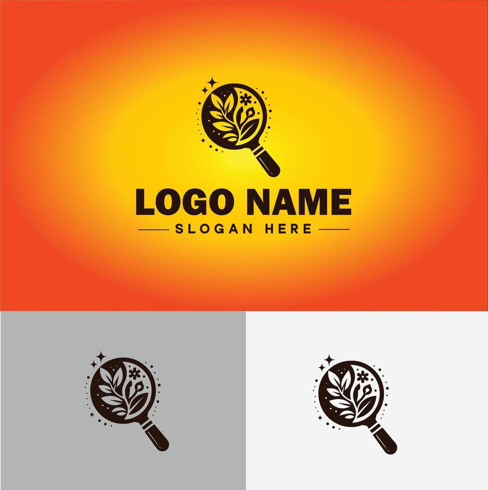 Magnifying Glass Search Zoom Find logo icon for business brand app icon people finder infinity searching logo template vector