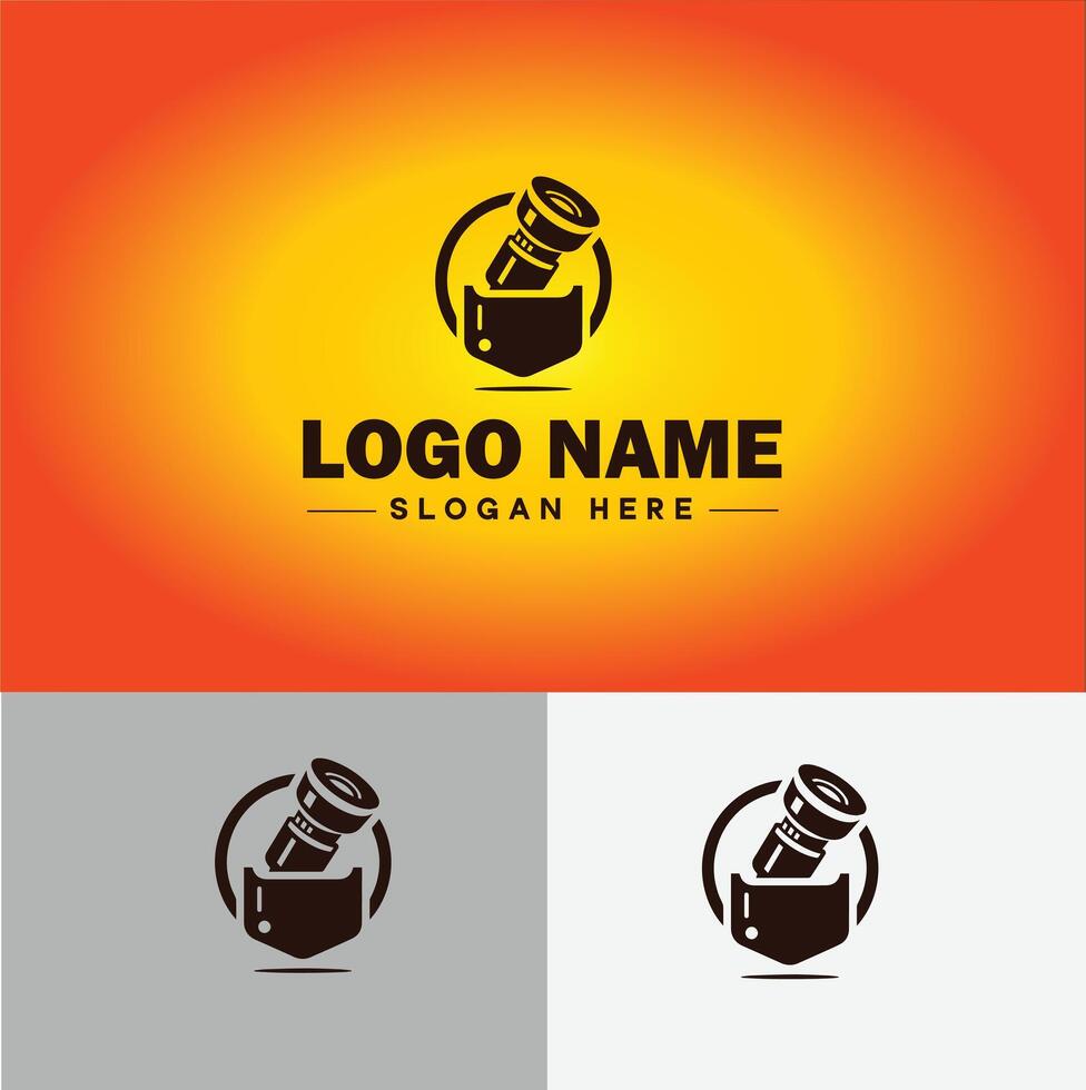 Magnifying Glass Search Zoom Find logo icon for business brand app icon people finder infinity searching logo template vector