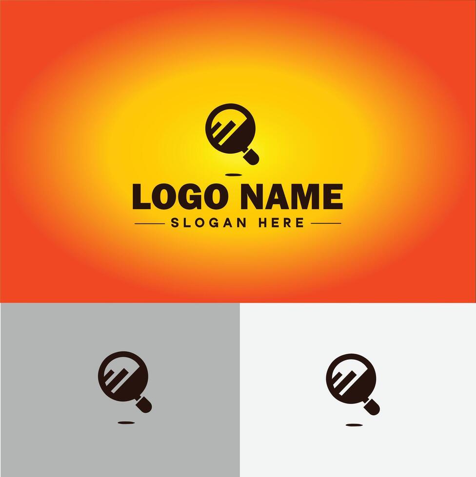 Magnifying Glass Search Zoom Find logo icon for business brand app icon people finder infinity searching logo template vector