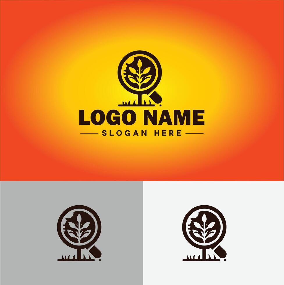 Magnifying Glass Search Zoom Find logo icon for business brand app icon people finder infinity searching logo template vector