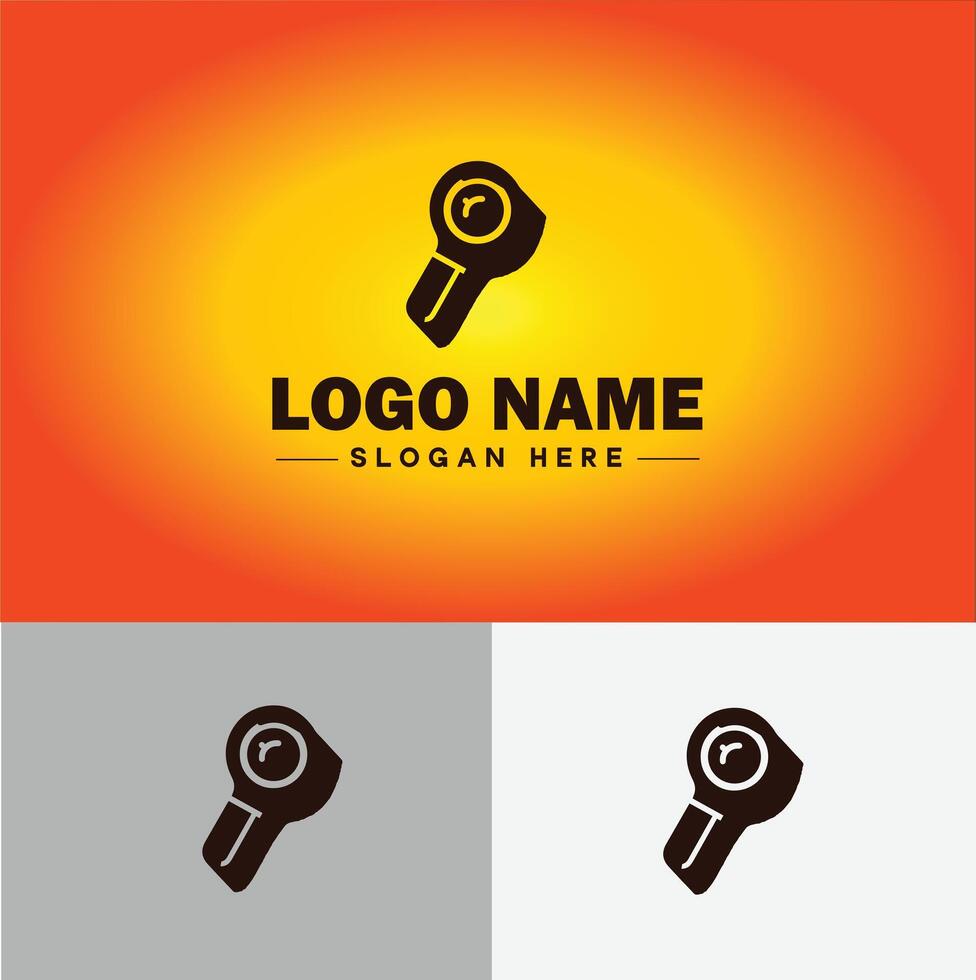 Magnifying Glass Search Zoom Find logo icon for business brand app icon people finder infinity searching logo template vector
