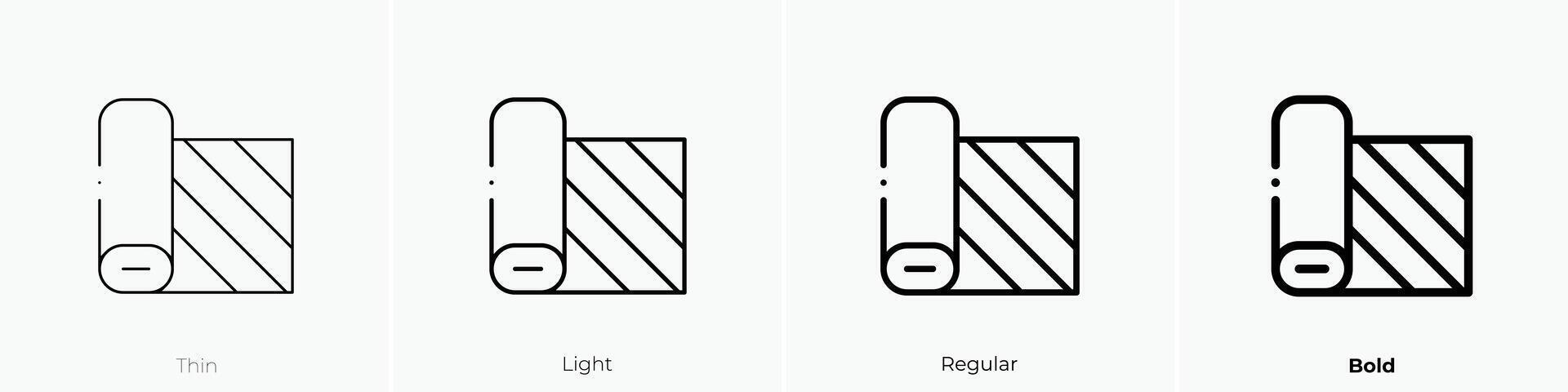 fabric icon. Thin, Light, Regular And Bold style design isolated on white background vector
