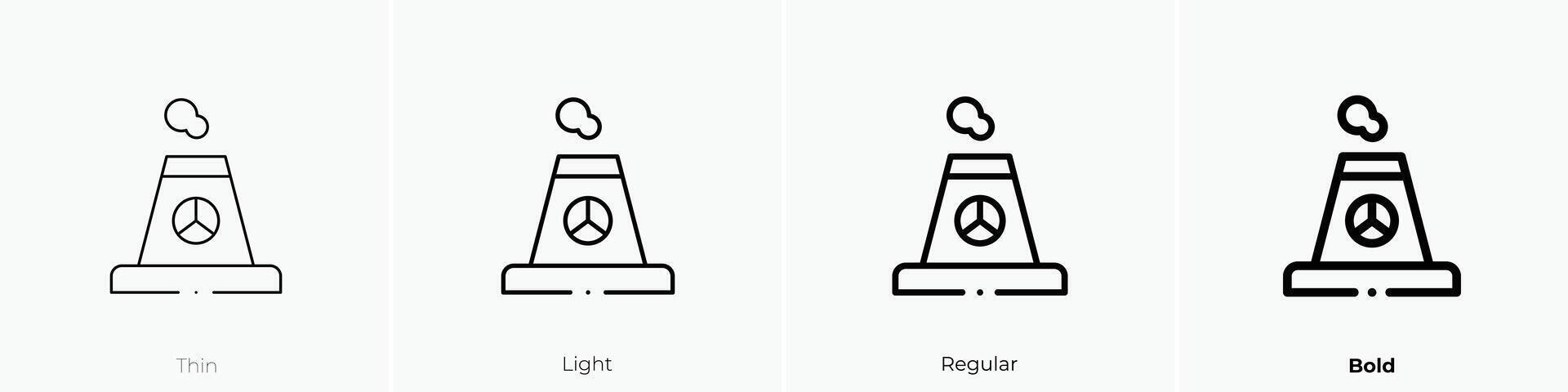 factory icon. Thin, Light, Regular And Bold style design isolated on white background vector