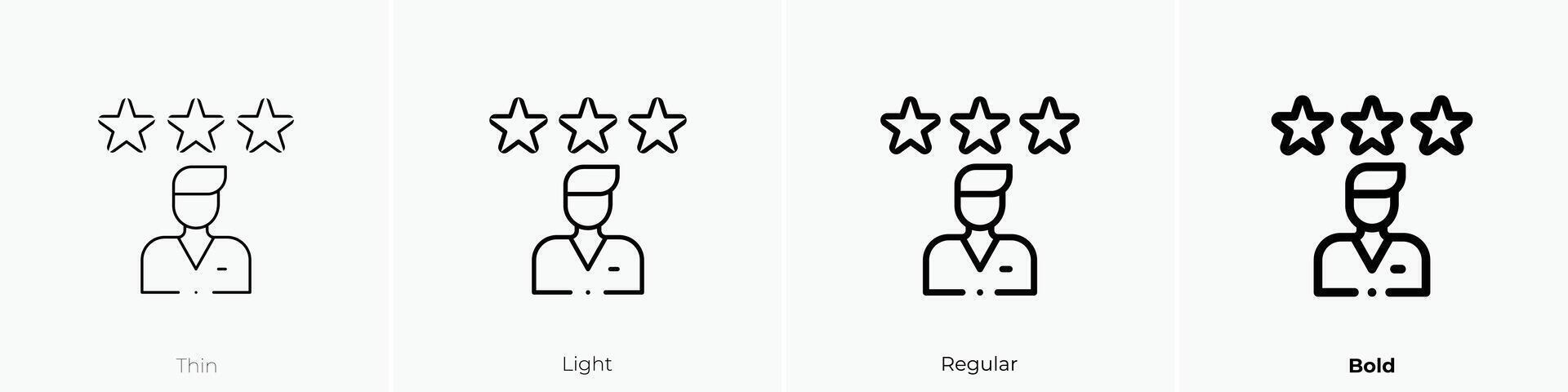 famous icon. Thin, Light, Regular And Bold style design isolated on white background vector