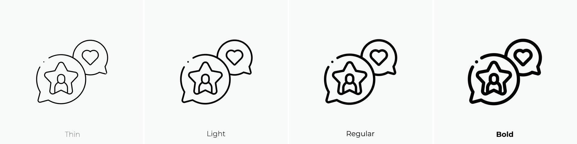 famous icon. Thin, Light, Regular And Bold style design isolated on white background vector