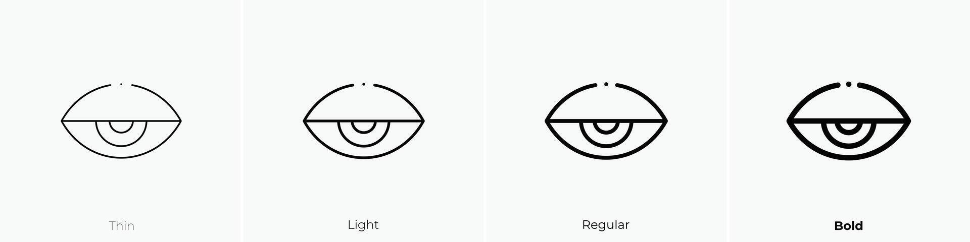 fatigue icon. Thin, Light, Regular And Bold style design isolated on white background vector