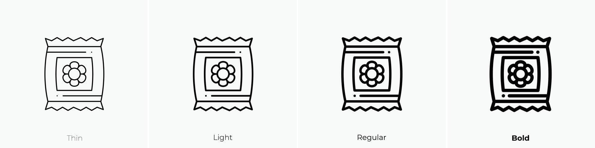 fertilizer icon. Thin, Light, Regular And Bold style design isolated on white background vector