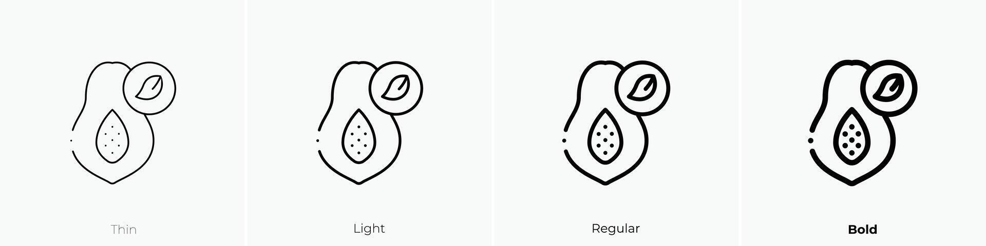 fiber icon. Thin, Light, Regular And Bold style design isolated on white background vector