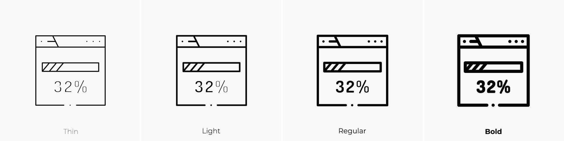 file upload icon. Thin, Light, Regular And Bold style design isolated on white background vector
