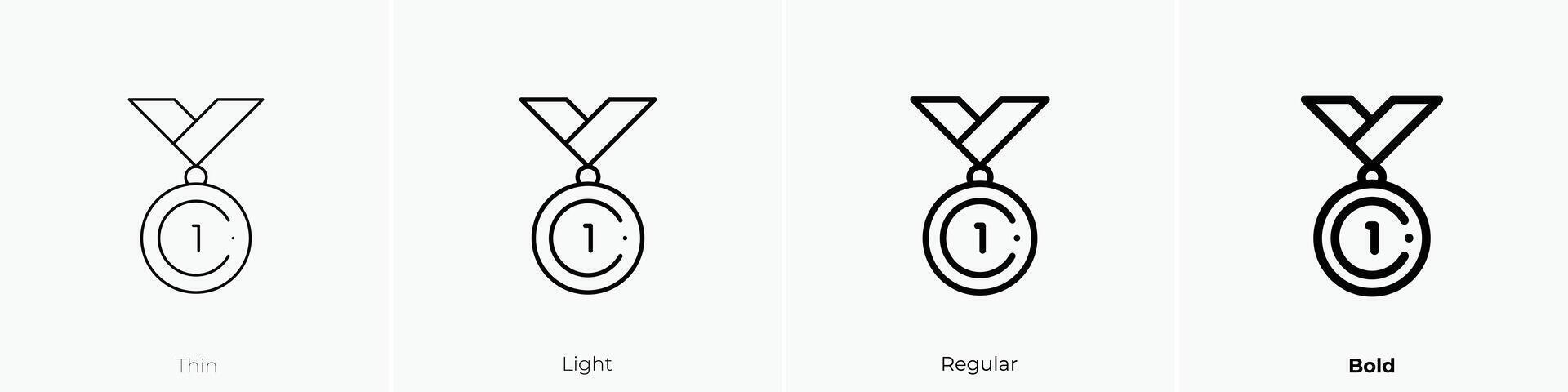 first position icon. Thin, Light, Regular And Bold style design isolated on white background vector