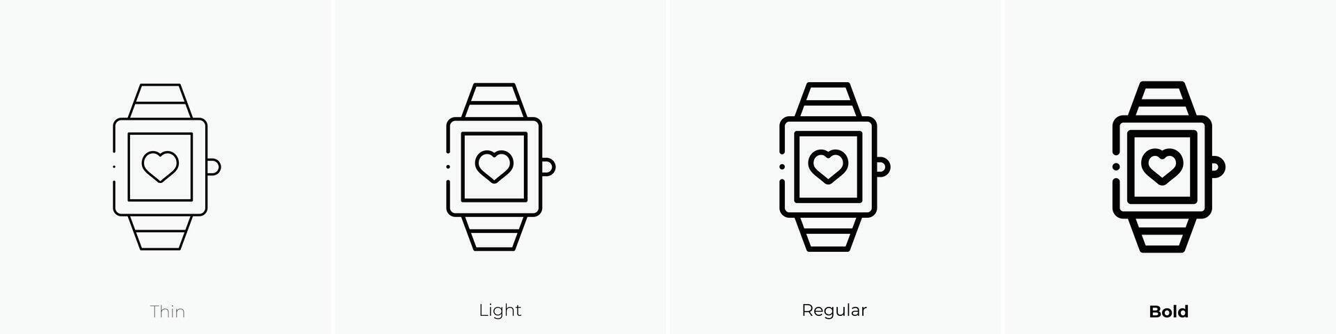 fitness icon. Thin, Light, Regular And Bold style design isolated on white background vector