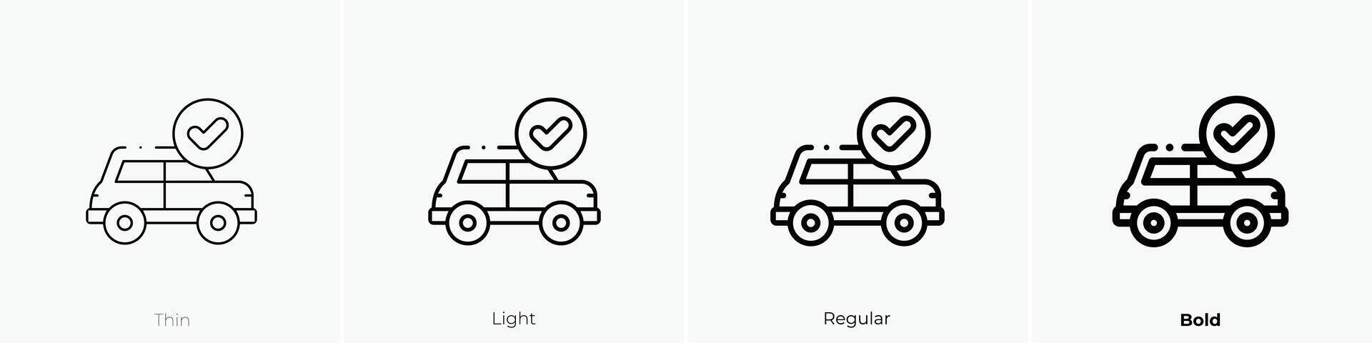 fixed icon. Thin, Light, Regular And Bold style design isolated on white background vector