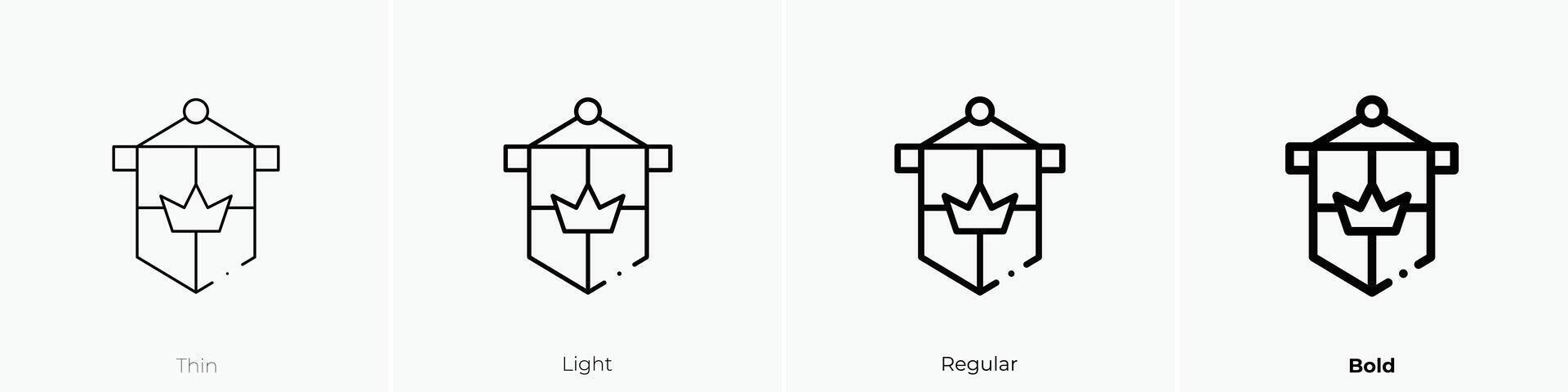 flag icon. Thin, Light, Regular And Bold style design isolated on white background vector