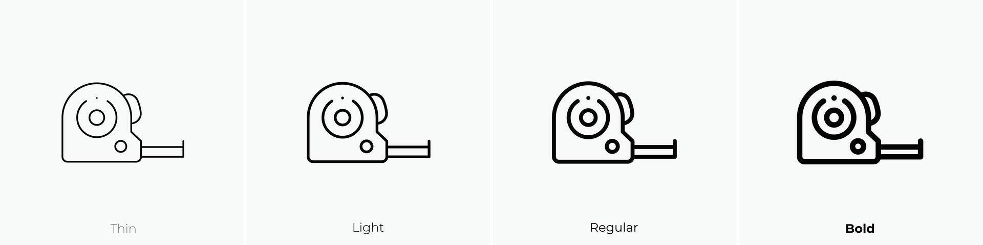 flexometer icon. Thin, Light, Regular And Bold style design isolated on white background vector