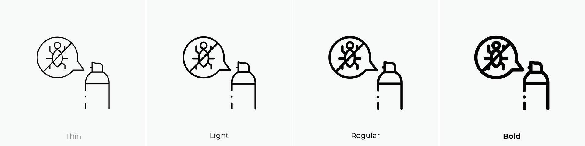 flea icon. Thin, Light, Regular And Bold style design isolated on white background vector