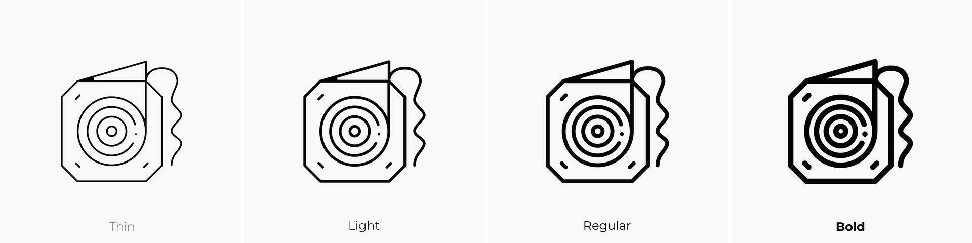 floss icon. Thin, Light, Regular And Bold style design isolated on white background vector