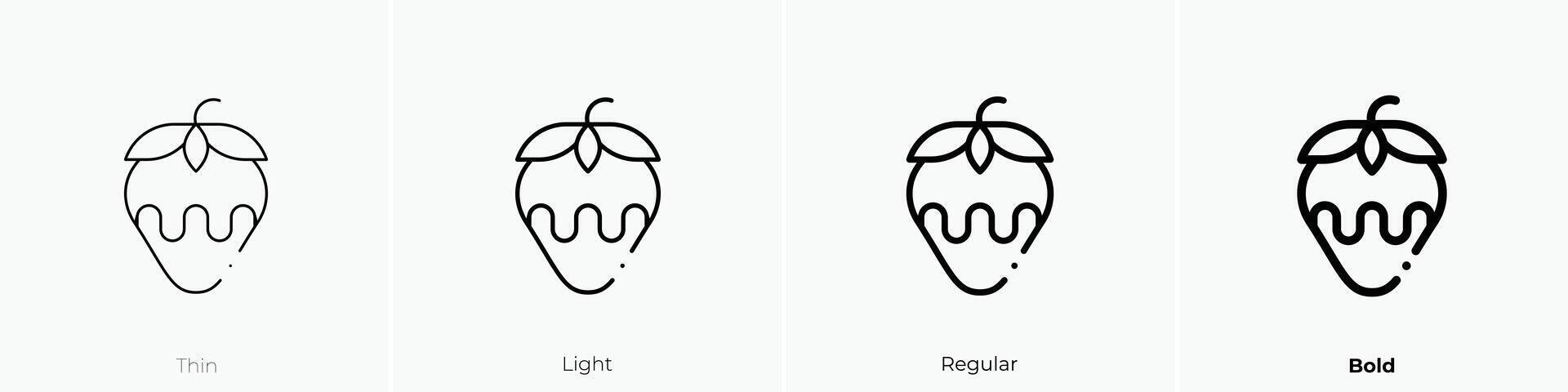 fondue icon. Thin, Light, Regular And Bold style design isolated on white background vector