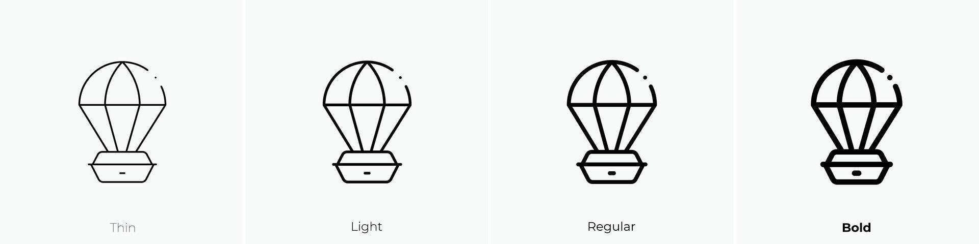 food package icon. Thin, Light, Regular And Bold style design isolated on white background vector