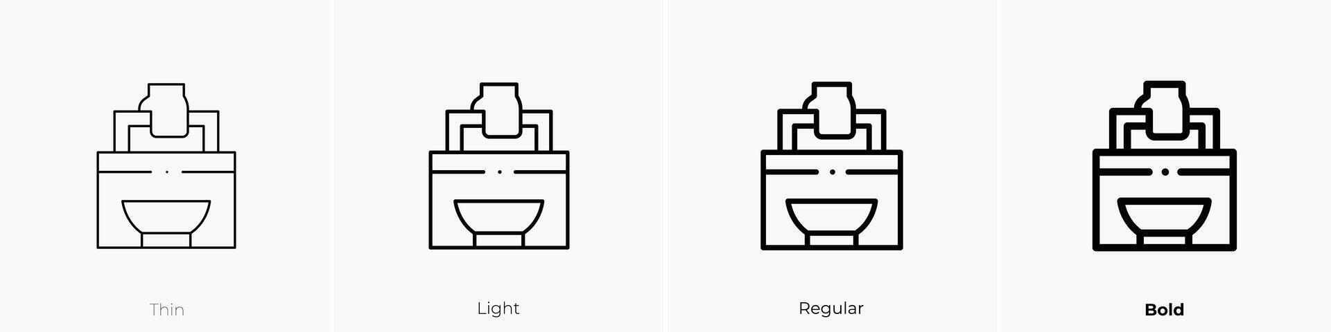 food package icon. Thin, Light, Regular And Bold style design isolated on white background vector