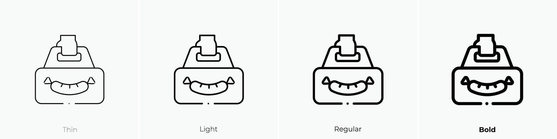 food package icon. Thin, Light, Regular And Bold style design isolated on white background vector