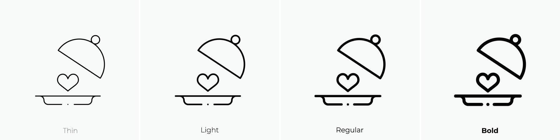food tray icon. Thin, Light, Regular And Bold style design isolated on white background vector