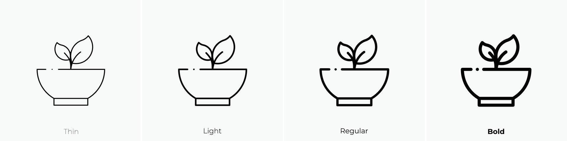 food icon. Thin, Light, Regular And Bold style design isolated on white background vector