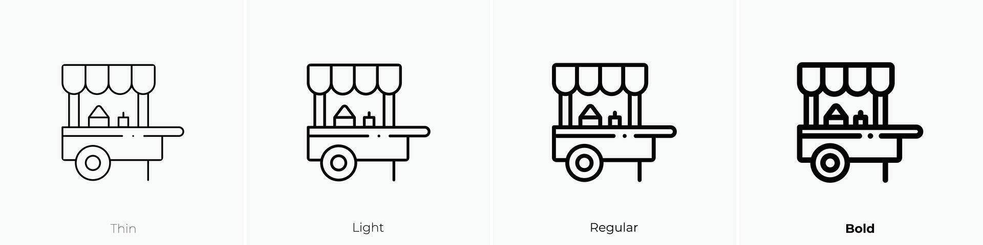 food stand icon. Thin, Light, Regular And Bold style design isolated on white background vector
