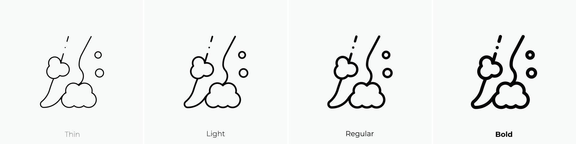 foot icon. Thin, Light, Regular And Bold style design isolated on white background vector