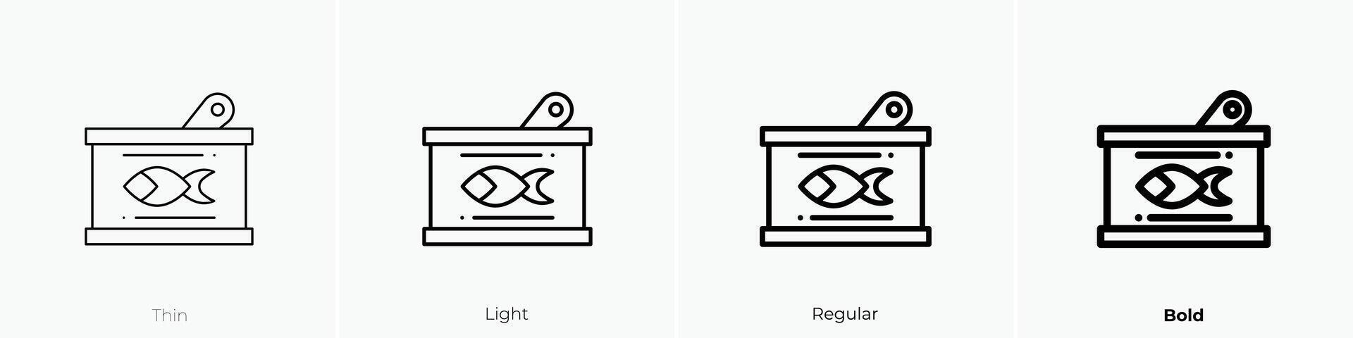 food icon. Thin, Light, Regular And Bold style design isolated on white background vector
