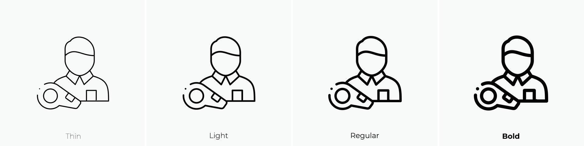 football referee icon. Thin, Light, Regular And Bold style design isolated on white background vector